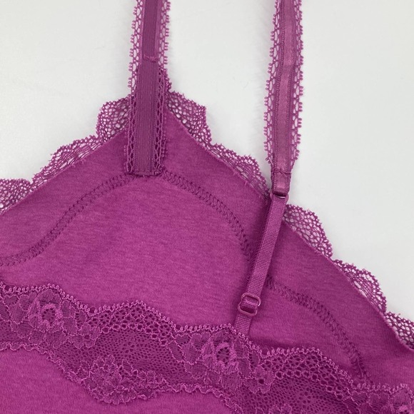 Old Navy Women's Purple Lace Trim Tank Top Size XL Cotton Blend - Picture 6 of 7